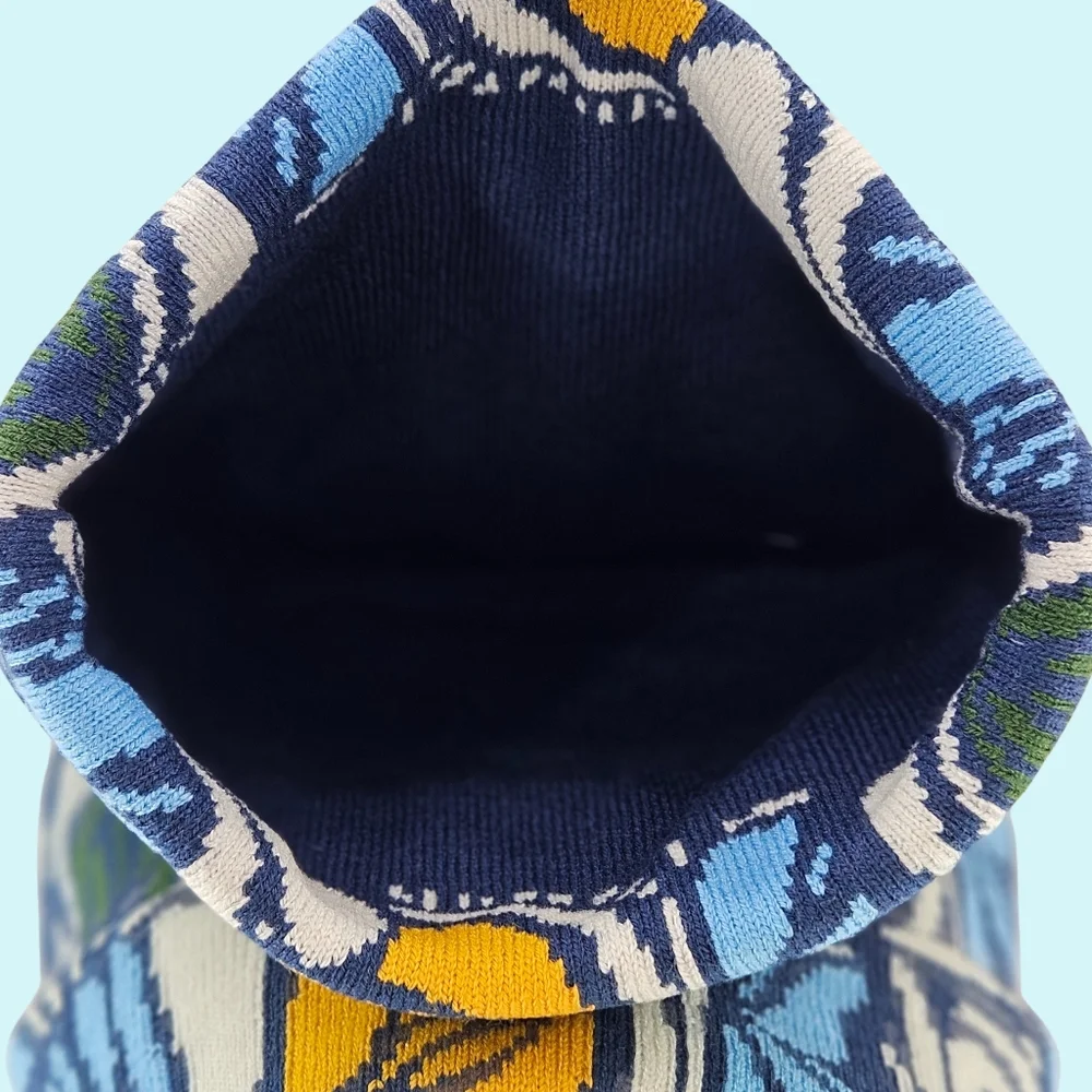 Parks Project Hat Beanie Wonderland Blue Yellow Knit Recycled Colorful Outdoor